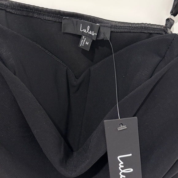 Lulus Forever Feeling Flirty Black Mesh Sleeveless Bustier Top - Picture 7 of 8